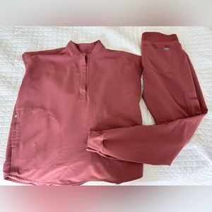 Figs scrub set mauve small